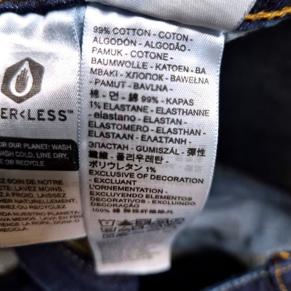 Levis 505 Regular Fit Straight Leg Jeans Dark Wash Mens 34x30 - Picture 3 of 8